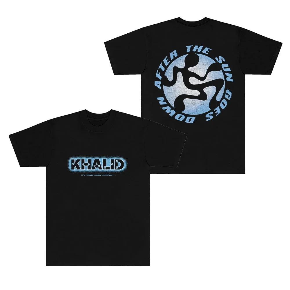 Khalid After The Sun Goes Down T-Shirts Streetwear Tops Women Men HipHop Short Sleeve Tee S