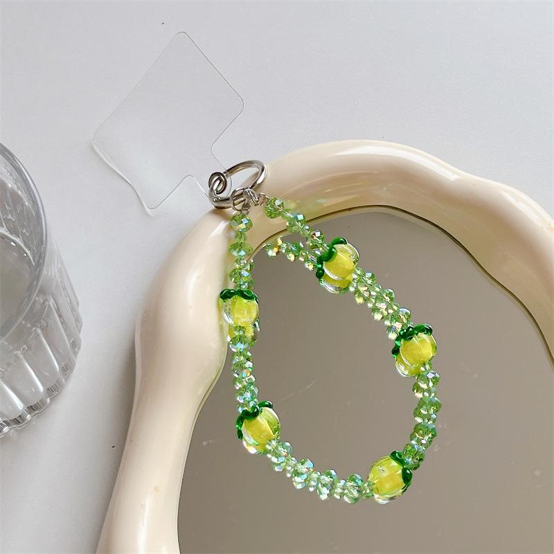 DIY Kristallperlen Persimmon Ruyi Armband: Perlenanhänger für Mobiltelefone und Damenaccessoires