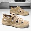 2025 Autumn New Trendy Bag Head Sandals Breathable Men's Mesh Shoes British Style Casual Shoes Beach Men's Shoes