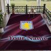 Custom Text Printed Rug Aston Villa Non Slip Floor Carpet For Home Room Decor