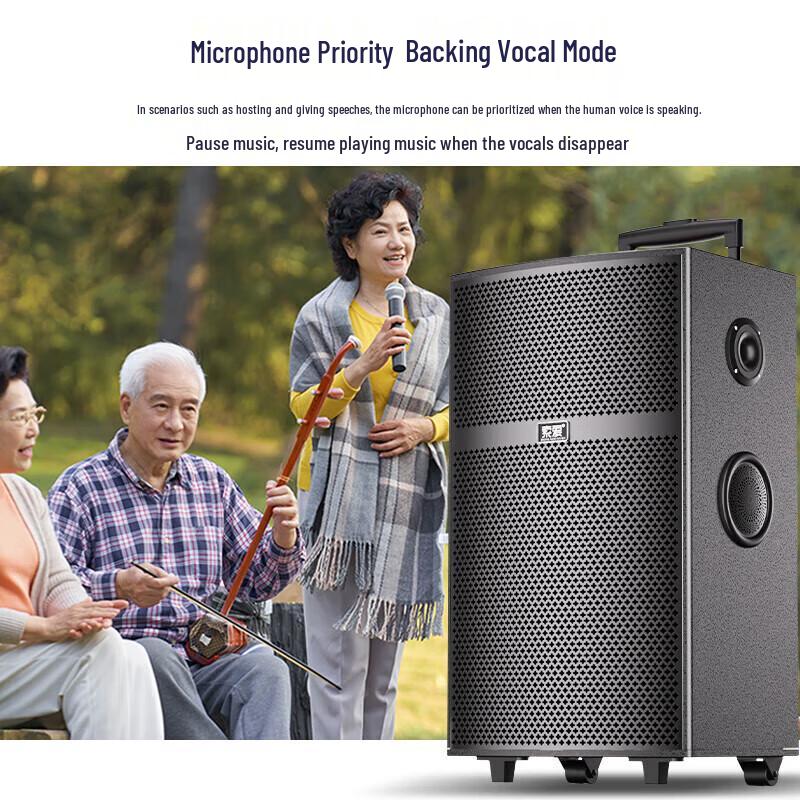 Souai 15-inch Portable Outdoor Bluetooth Karaoke Speaker