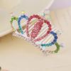 Korean Style Crown Jewelry Comb Hair Ornaments Princess Rhinestone Crown Alloy Colorful Girls Birthday Dance Hair Accessories