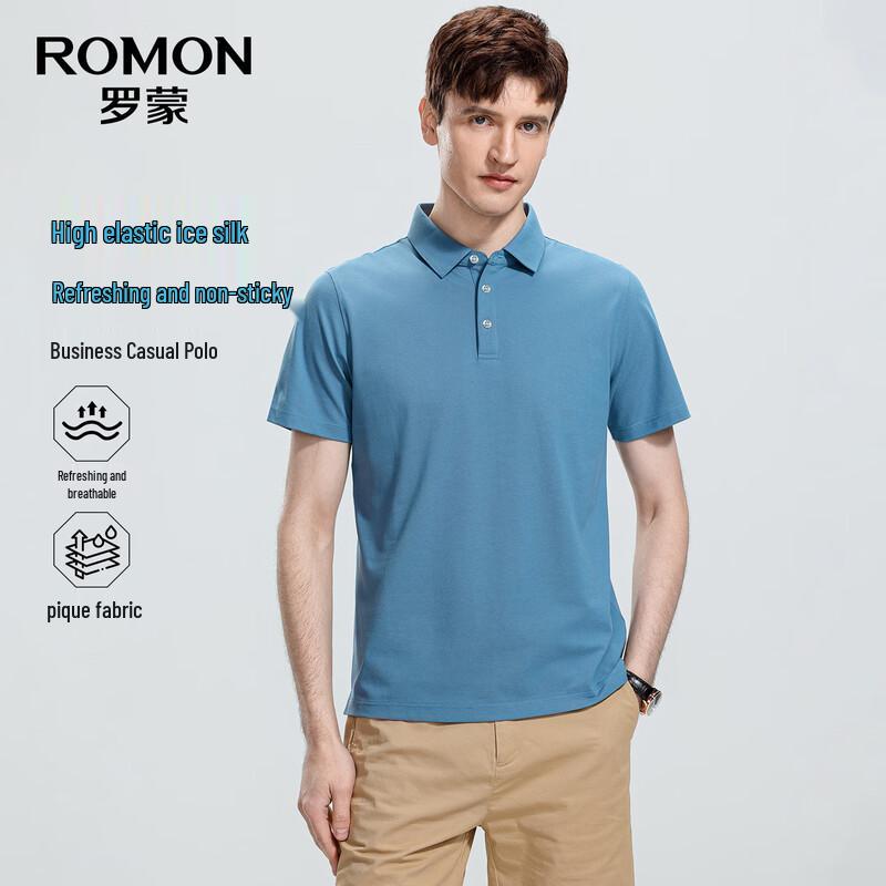 Romon Men s Short Sleeve Polo Shirt 175