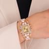 Korean Pearl & Diamond Inlaid Women's Bracelet Watch