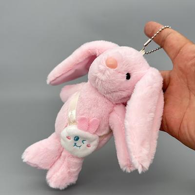 Kawaii Plush Animal Toys Bag Pendant Cute Stuffed Long Eared Rabbit Keychain Children Christmas Gifts For Girls Friends