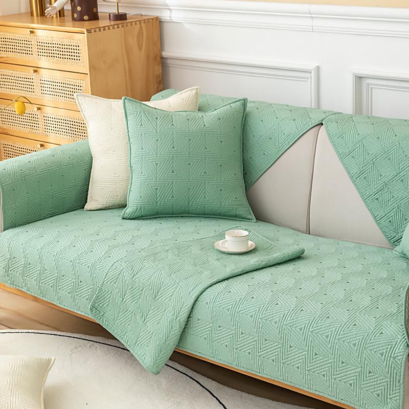 All-season Universal Anti-skid Sofa Cushion Nordic Simple Seat Cushion Modern Solid Color Summer Leather Sofa Cover Cover