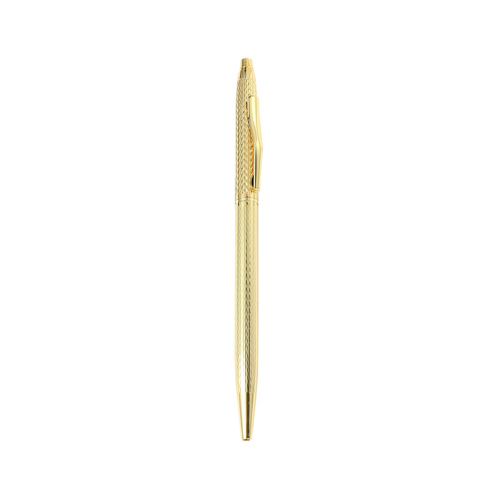 School Office Supply Golden Wist Wave Pattern Black Ink Stationery Writing Tools Metal Pen Sign Pen Ballpoint Pen Gel Pen