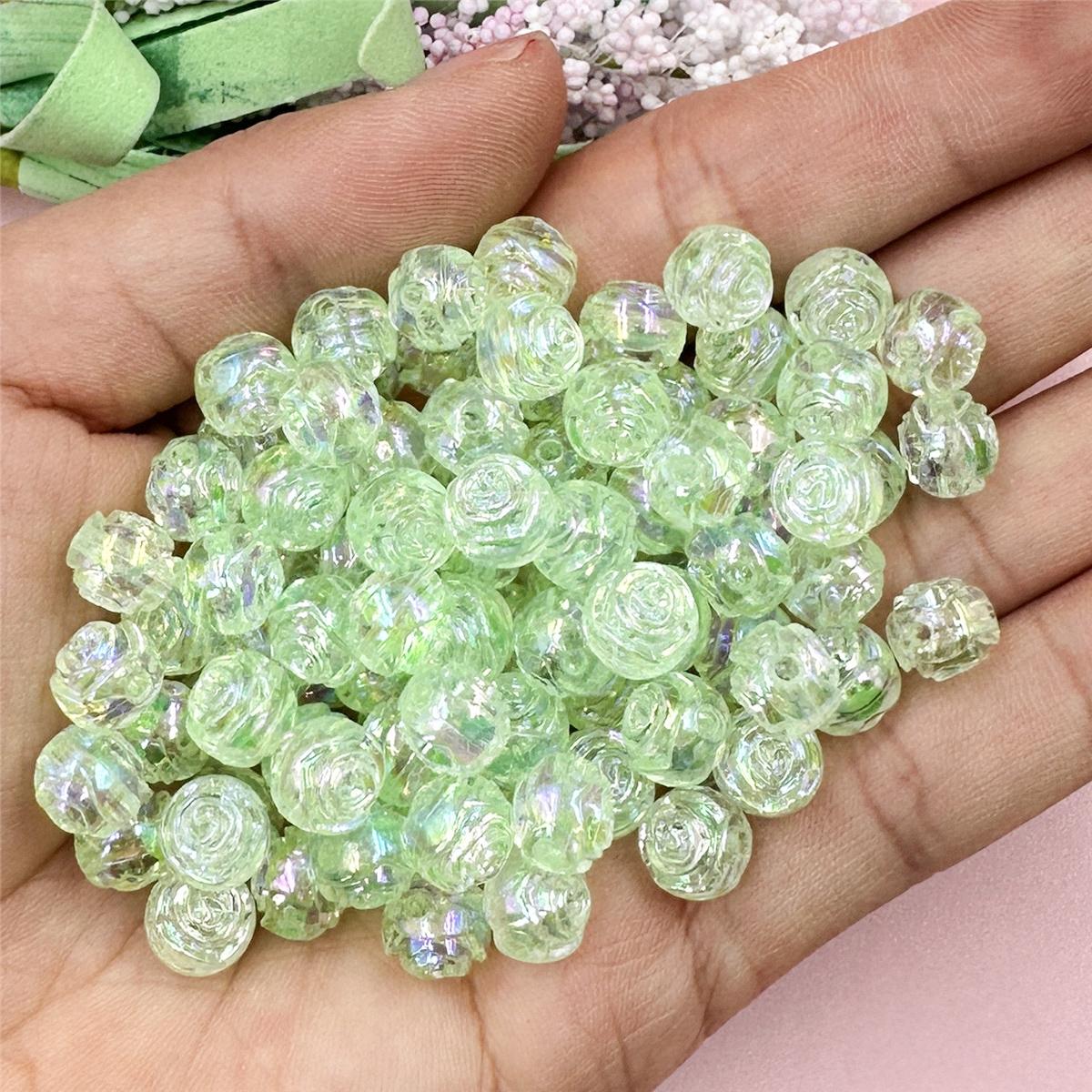

Творческий 100 шт. двухсторонний 8 мм акрил для ожерелья, бисер, материал, маленькие розовые бусины, браслет, серьги, изготовление своими руками светло-зеленый