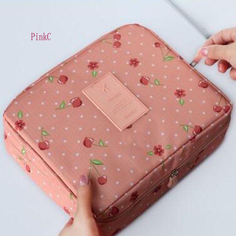 Rushed Floral Nylon Zipper Women Makeup Bag Cosmetic Bag Case Make Organizer Up