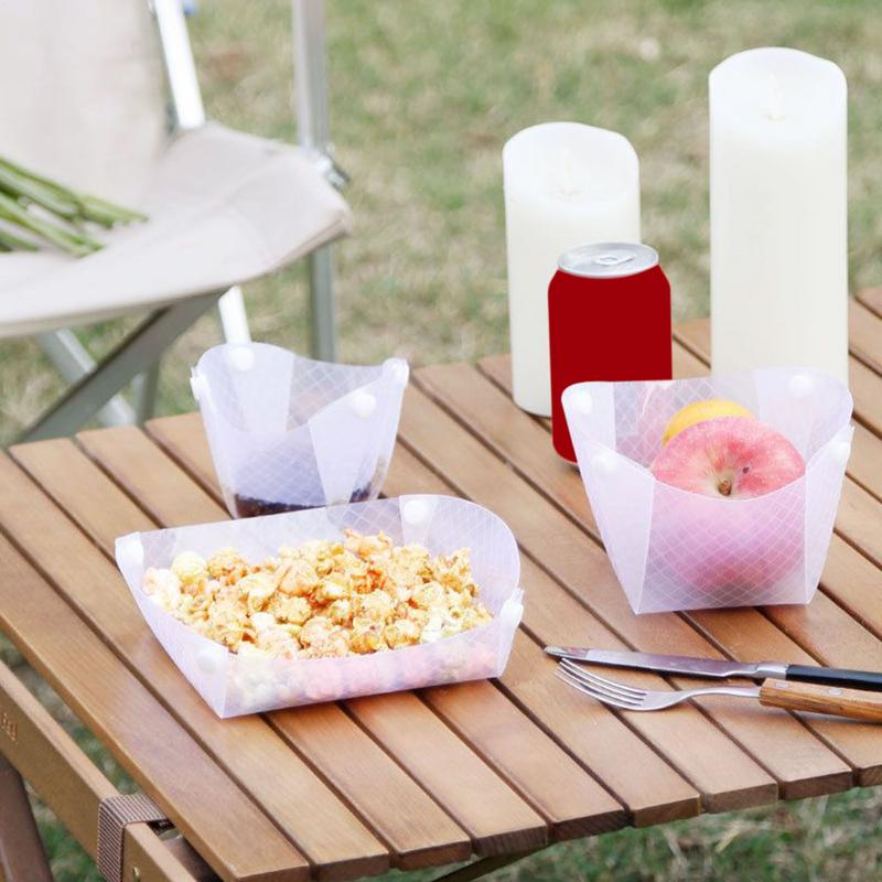 Camping Bowl Outdoor Water Cup Set Foldable Portable Plates Bowl Water Cup Utensils Cutlery For Travel Outdoor Hiking Family