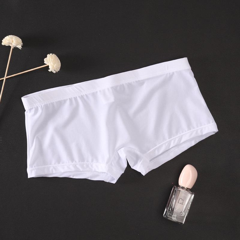Men Sexy Seamless Underwear Ultra-Thin Transparent Boxer Mesh Panties Shorts