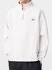 Unisex Heavyweight Embroidered Half-Zip Hoodie: Trendy, Loose Fit, Stand Collar, Long Sleeve, Perfect for Autumn/Winter Sports and Layering.