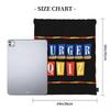 Burger Quiz New Logo Backpacks Fashion Drawstring Bundle Pocket Sports Bag Book Bags for Travel School