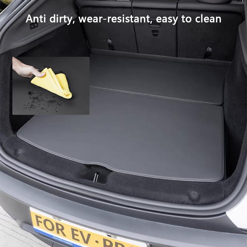 For Tesla Model Y Juniper Standard 2026 Leather Rear Trunk Mat Seat Backrest Protector All Weather Cargo Liner Anti Dirty Mat