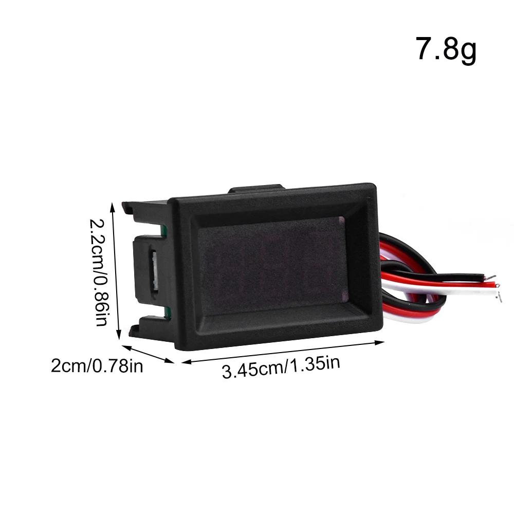 DC 3-30V Digital Voltmeter Voltage Tester Gauge LED Display 3-wire Cable Volt Meter for Car Motor Panel Mount 0.36 Inch