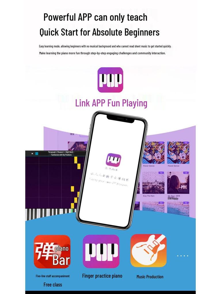 Rechargeable 88-Key Foldable Digital Piano: Bluetooth & MIDI, Perfect for Beginners & Kids