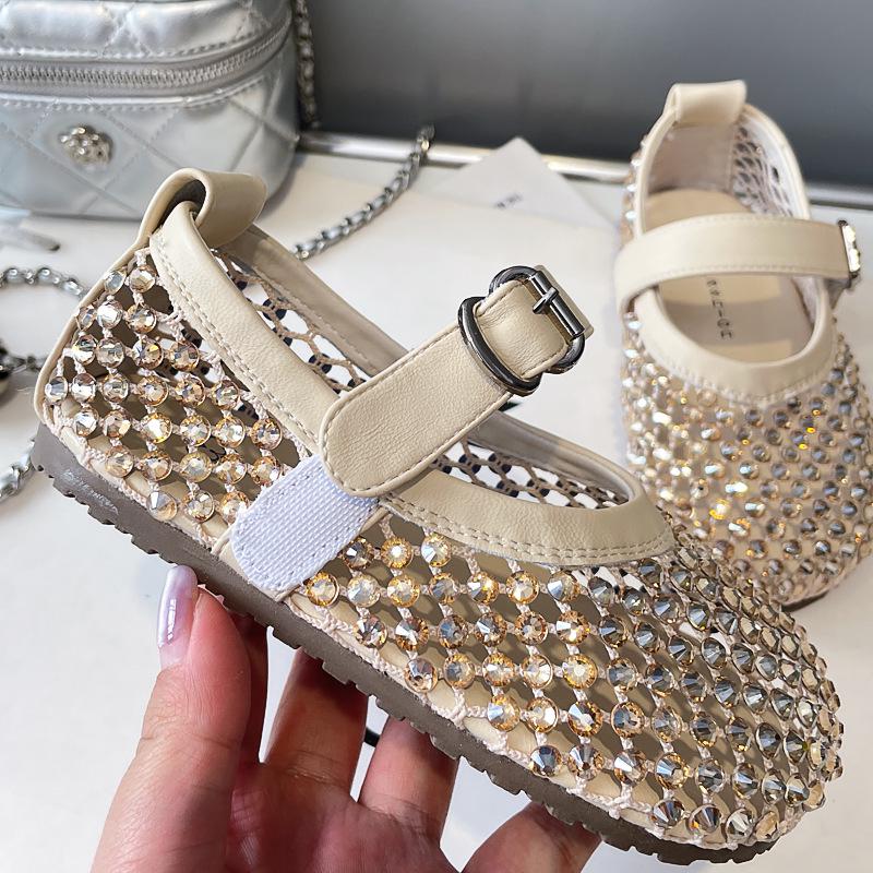 Sandali Principessa con Strass da Bambina - Estivi Traspiranti, Suola Morbida