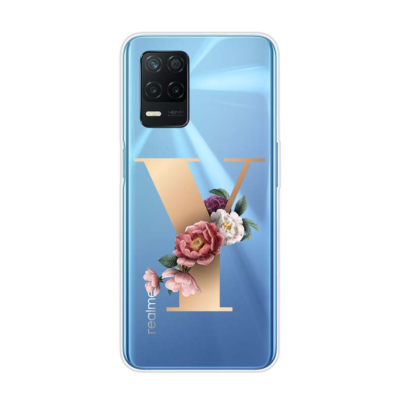 Буква алфавита цветы Z для Realme 8 8i V3 V5 GT Neo Flash Edition Explorer Master Neo2 Narzo 30 50i 50A C21Y чехол для телефона Realme 8 4G