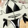New Women'S Swimwear Crystal Diamond Triangle Bag Straps Backless Beach Bikini European And American Swimsuit