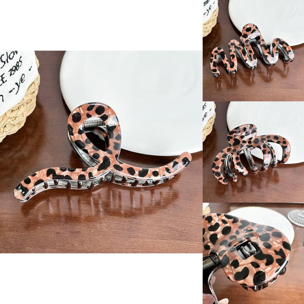 Eye-catching Leopard Print Hair Claw Clip For Effortless And Elegant Hair Styles