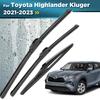 For Toyota Highlander Kluger XU70 2021-2023 2022 Wiper Front & Rear Wiper Blades Windshield Windscreen Window Brushes 26"+18"+12