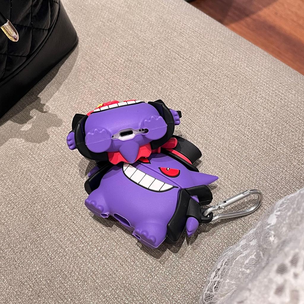 For Airpods Pro 3 Case,3D Cartoon Anime Gengar Shockproof Earphone Cover For Airpods Pro 2/Airpods 4 3 2 1 Case