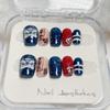 Nail Handcrafted Art Pieces Blue Awakening Lion Celebration Of The Year Loong