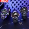SMAEL Mens Quartz Watches Luxury Business Digital Dual Display Quart Watch For Men 50M Waterproof Luminous Chronograph Sport Wristwatch