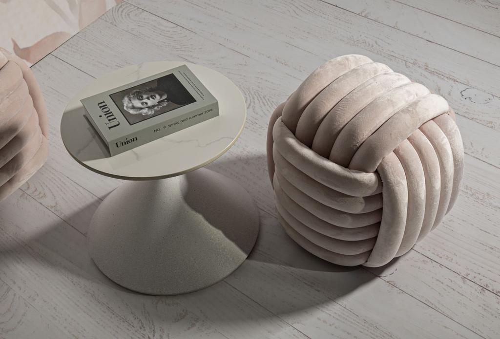 Table White Cm Ø 42X40