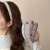 College Checkered Hairband, Sweet Oval-shaped Handmade, Girlie Feel, Soft Sponge, High Crown Headband