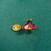 Personalized Mini Bee Collar Pin Brooch with Enamel and Zircon Inlay - Unisex Fashion Accessory