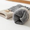 Gloves Unisex Knitted Half-finger Wool Thickened and Piled Winter Warm Office Writing Cold