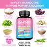 Collagen Peptide Capsules Containing Biotin, Keratin, Vitamin C, Vitamin E, Zinc, Magnesium, and Skin Health Support.