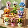 Colorful Forest Spirit Micro Building Blocks Plastic Potted Plants Educational Kids Toys New Year Decor Thanksgiving Day Gifts