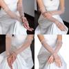 Wedding Pearls Gloves Wedding Gloves Party Supply Bridal Gloves for Concert Fingerless White Gloves