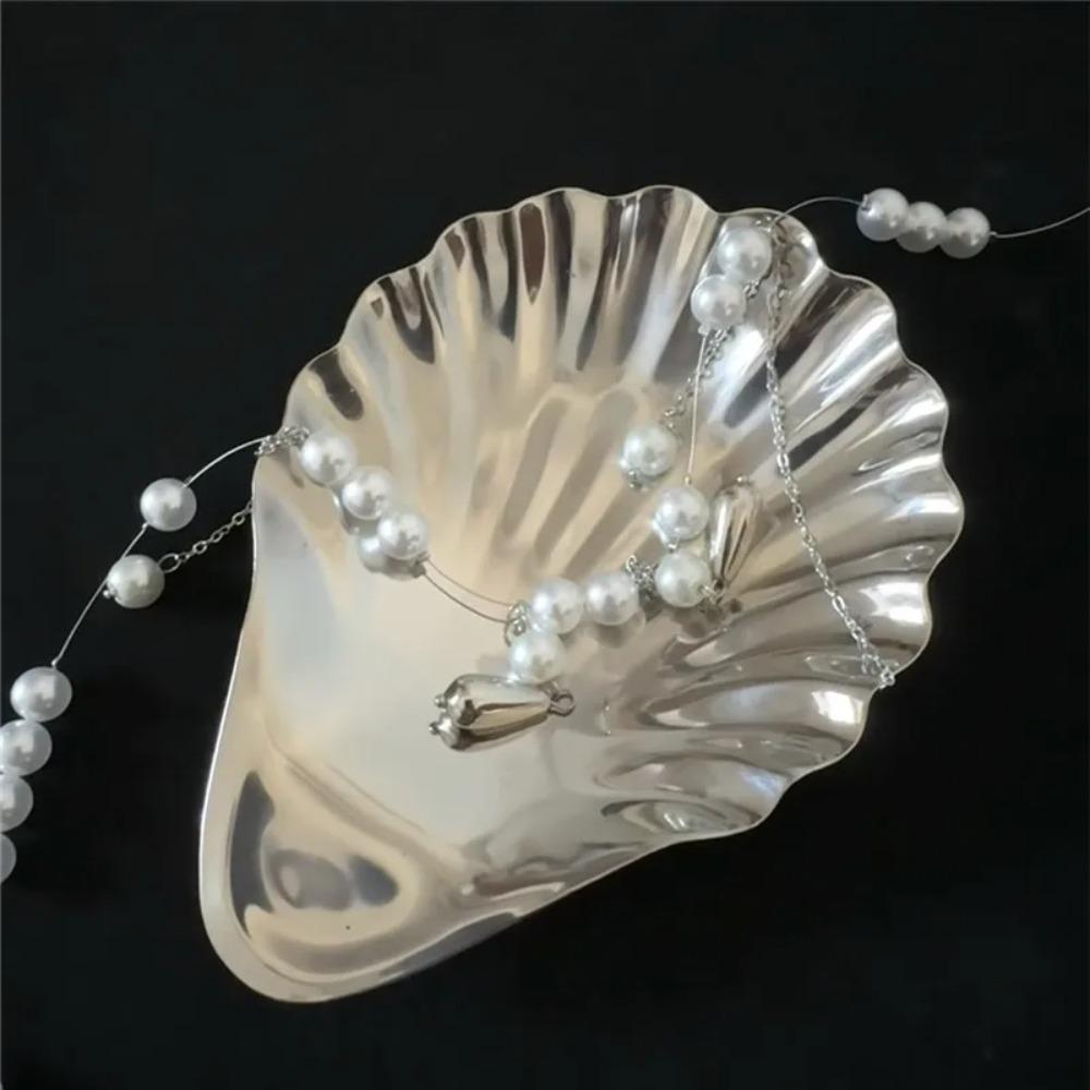 Rust-proof Condiment Plate Retro Cheese Dish Practical Shell Shaped Dessert Dish Table Decoration