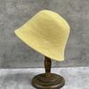 Soft And Wide Foldable Simple Australian Hair Bucket Hat Women'S Tide Warm Candy Color Wool Bucket Hat