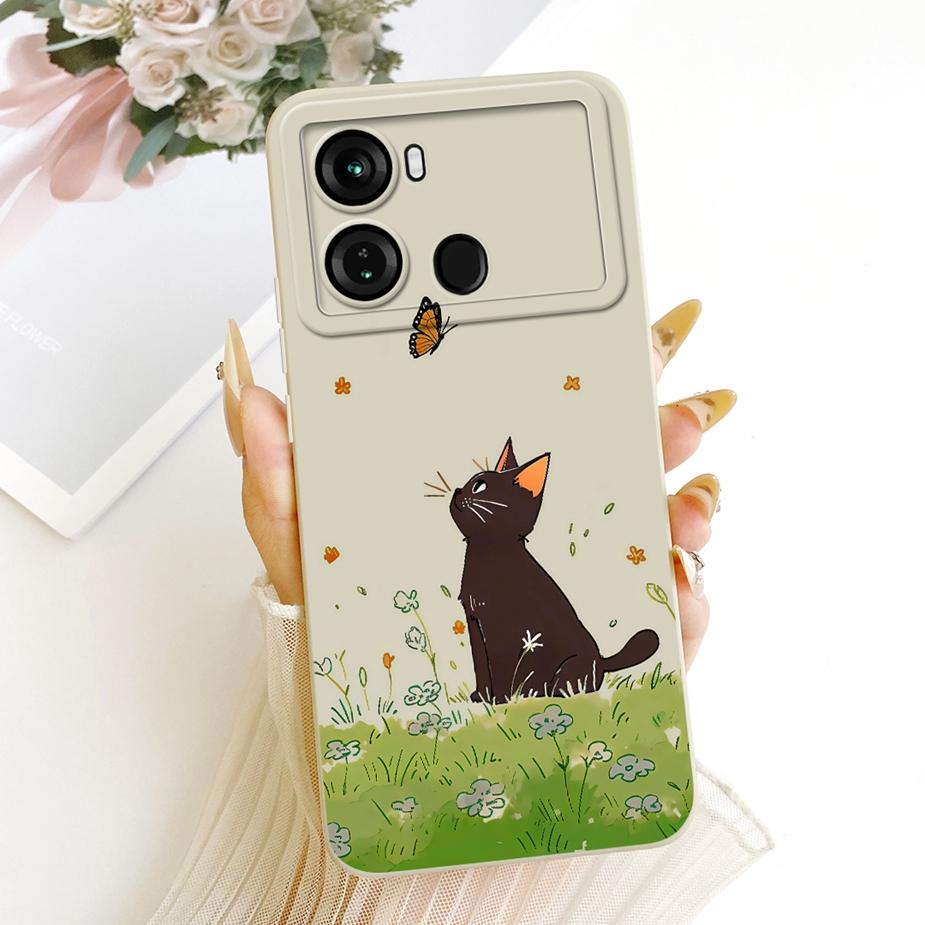 For Itel P40 Plus Case P683L Luxury Candy Painted Cover Soft TPU Matte Phone Case For Itel P40 P 40 ItelP40 P40+ Back Cover Bags