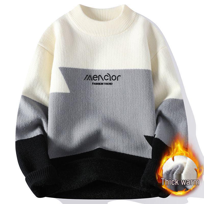 Herr Mink Cashmere Höghalsad Tröja - Vinter Förtjockad Stickad Trend