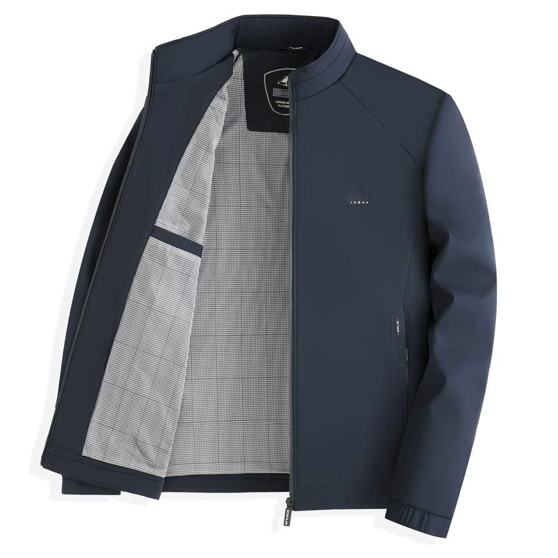 

Мужские легкие куртки Легкая ветровка на молнии Повседневная рабочая куртка Для гольфа Бизнес Осенняя спортивная куртка с карманами M тёмно-синий