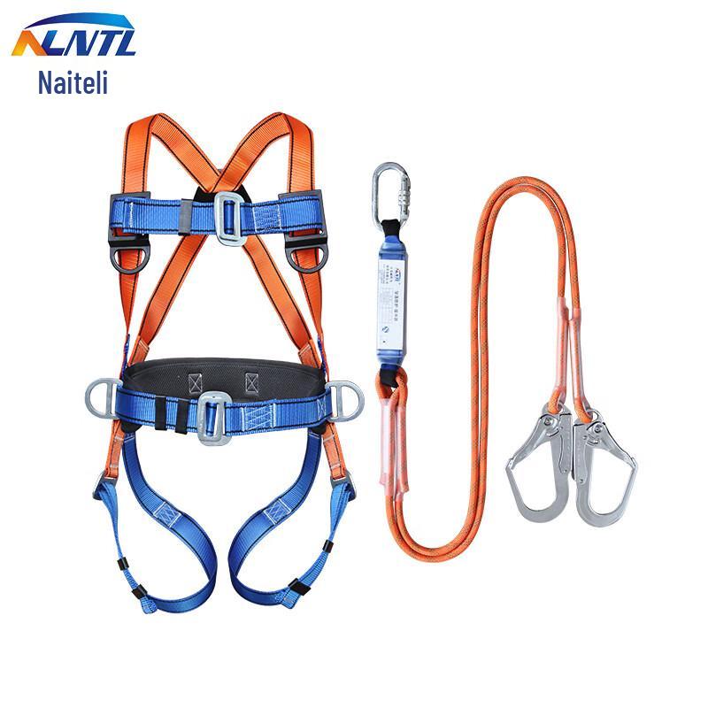 NLNTL Full Body Safety Harness with Double Hook Lanyard