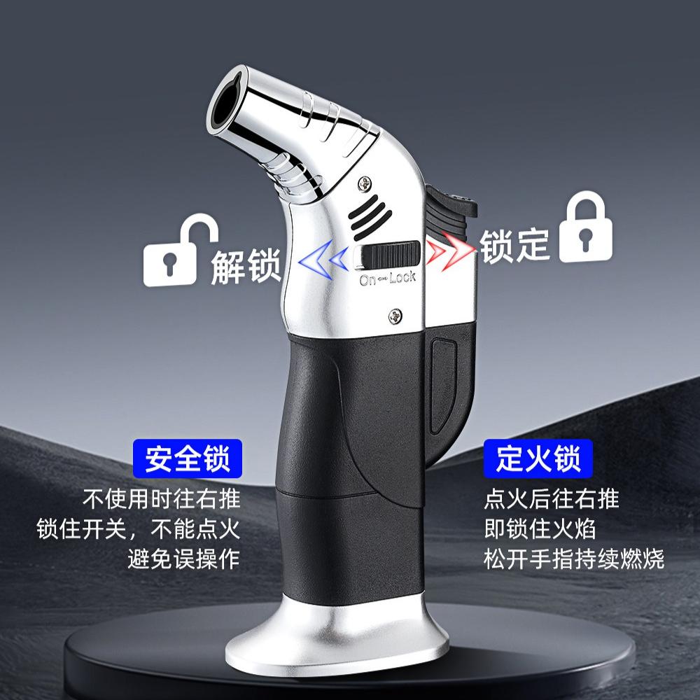 Windproof Straight Forward Multifunctional Lighter Moxibustion Cigar Spray Gun Portable Large Capacity Cigarette Accessory