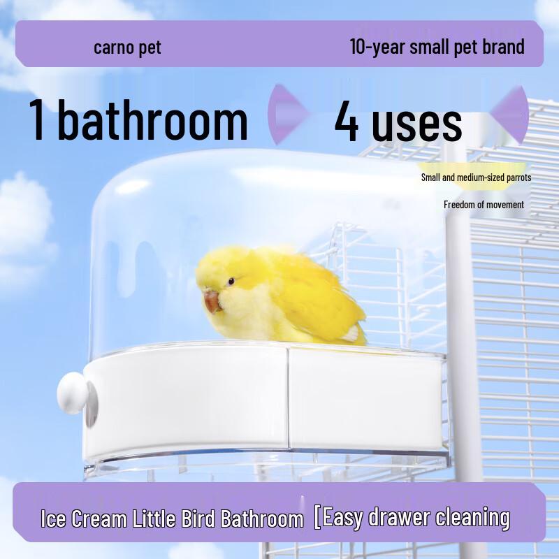 CARNO Ice Cream Design Bird Bath Tub for Small Birds
