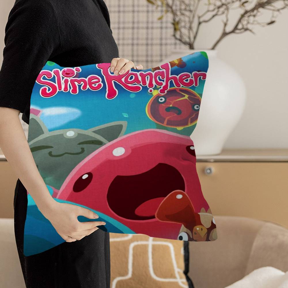 Game S-Slime Rancher Pillow Gift Home Office Decoration Bedroom Sofa Car Cushion Cover Case 45X45