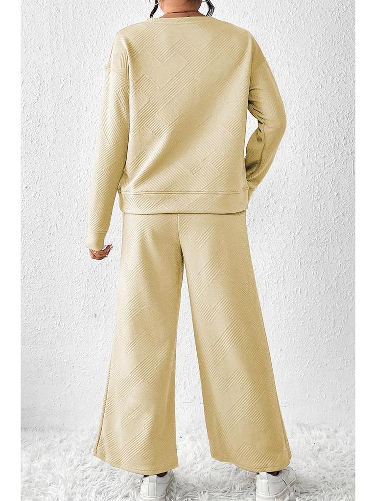 2024 Minimalist Women's Solid Color Casual Set - Autumn/Winter Drawstring Sportswear