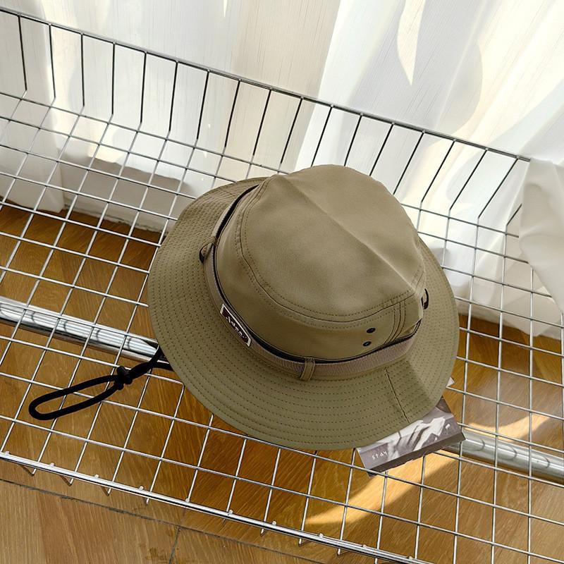 

Stylish 2024 Fisherman Hat For Women Korean Style Breathable Sun Protection Quick-drying Round Top Short Brim Green зелений