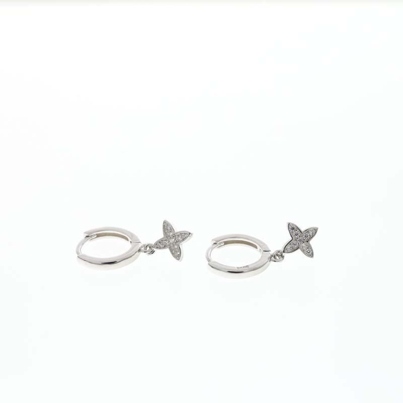 

Короткие серьги-вкладыши в форме четырехконечной звезды с бриллиантовой инкрустацией для женщин. Новые модные и стильные персонализированные серьги.