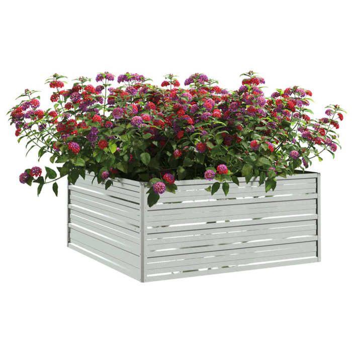 VidaXL Raised Garden Bed Planter Flower Box Plant Pot Planting Bed Balcony Outdoor 100x100x45 Cm Steel 316885