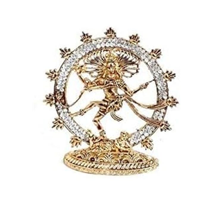 

TreeGoArt Dancing Natraj Idol Metal Statue for Car Dashboard Home Decor Murti Temple Puja and Office Table Showpiece - 3 Inches Height (Approx) золотистый