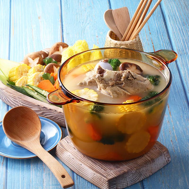 Corning JINGCAI Life 16-Piece Transparent Glass Cookware Set